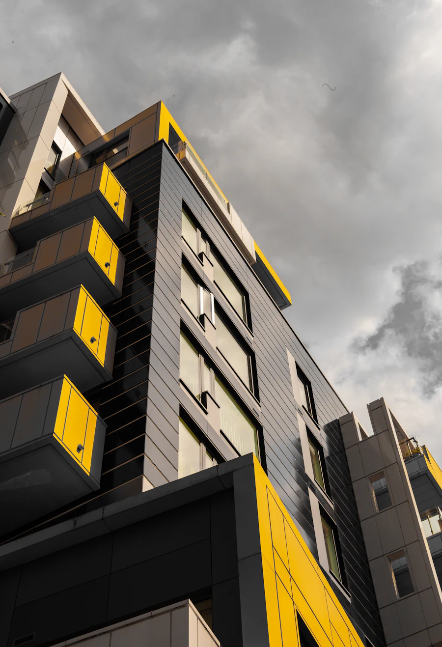 Modern managed residential building exterior