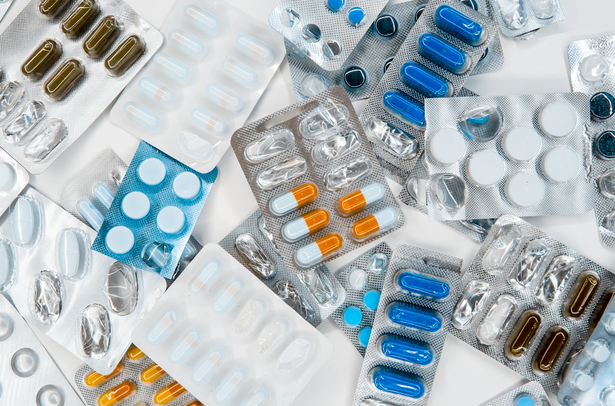 Prescription medication packaging arranged for dispensing